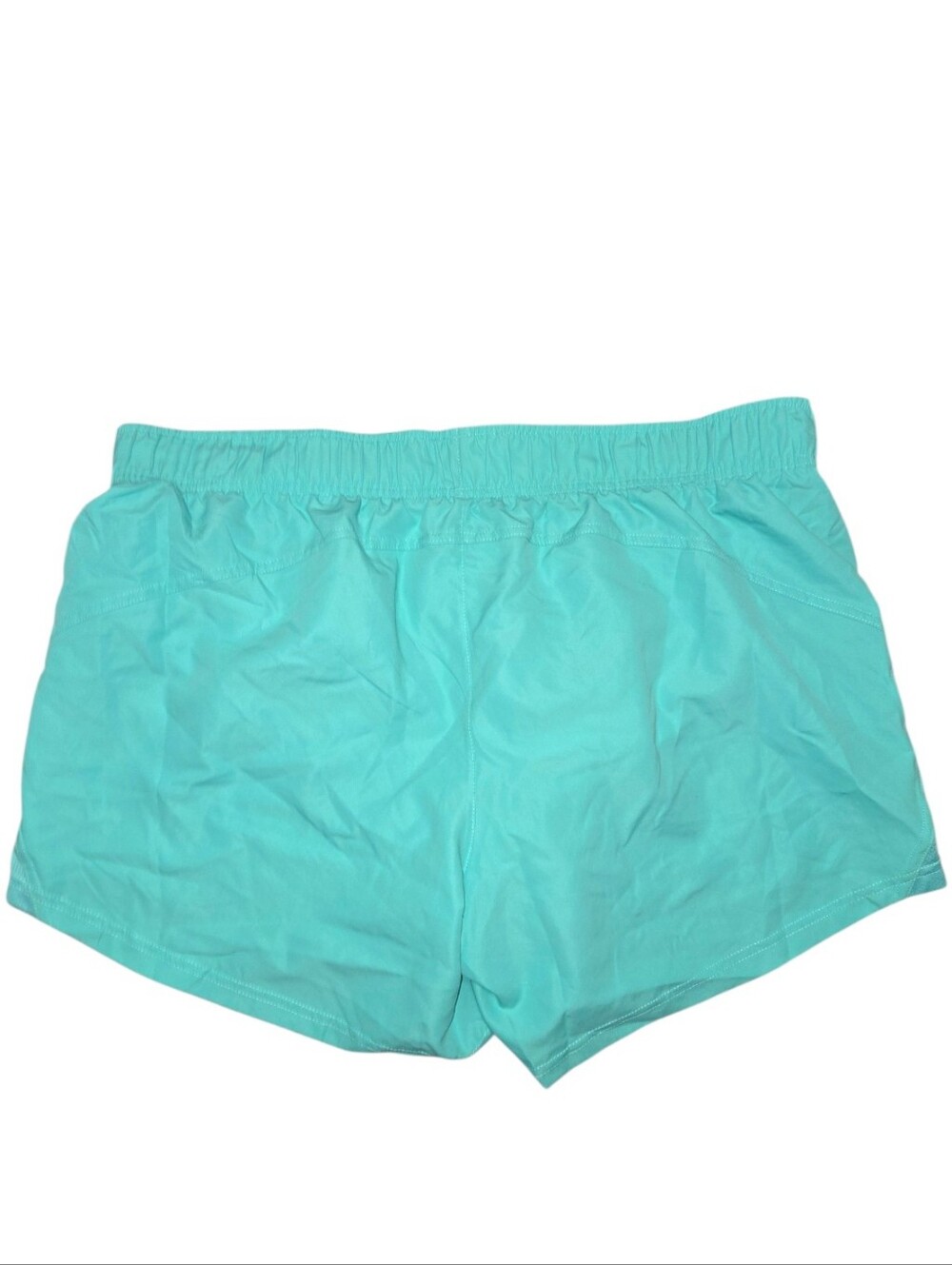 Athletic Works Aqua Blue Elastic Waist Quick Dry Summer Swim Shorts - Picture 3 of 10